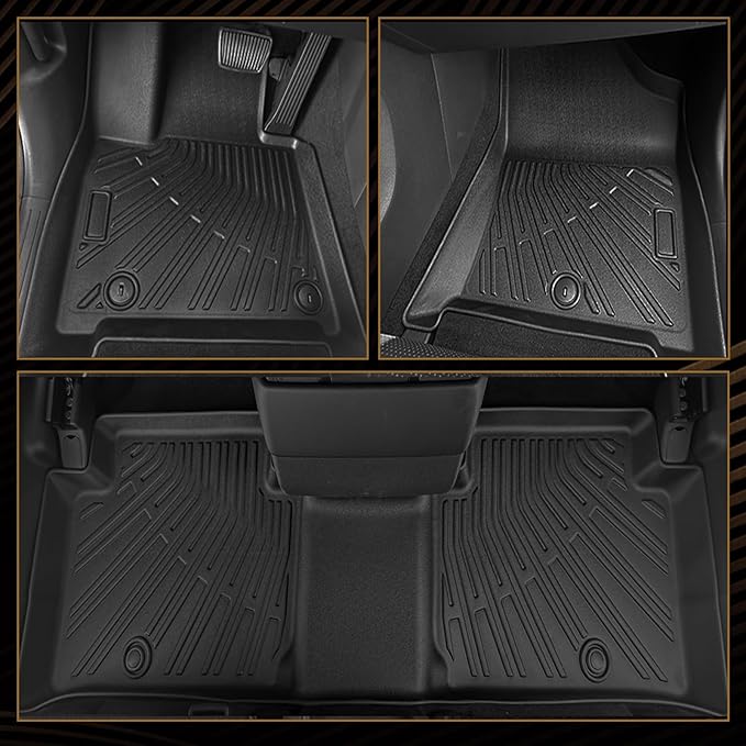 Naibeve Floor Mats for 2010-2014 Toyota Prius - All Weather Custom for Toyota Prius Floor Mats & Cargo Mat & Backrest Mats Waterproof Interior Accessories