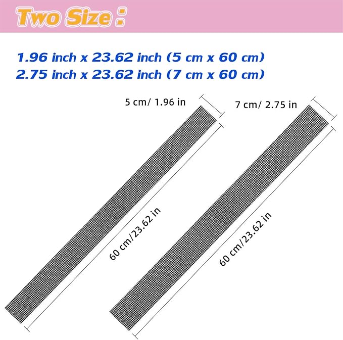 Car Door Sill Protector with Bling Rhinestones 2PCS Edge Guard Scuff Cover Anti-Scratch Strip Sticker Bumper Protector for Truck 2.75"x23.62" (Blue)
