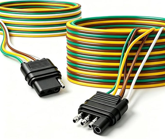 50ft 5 Wire 4Pin Trailer Wiring Harness,Extended Length Trailer Wiring Kit,4-Way Trailer Light Wire for Trailers RV Boat Marine