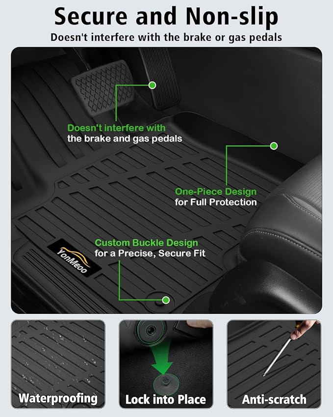 Floor Mats & Cargo Mat with Backrest Mat Custom for Hyundai Tucson 2022-2025 2026 Fuel (Not for Hybrid), Door Sill Guards, All Weather TPE Full Set Floor Liners Trunk Mat for Tucson Accessories