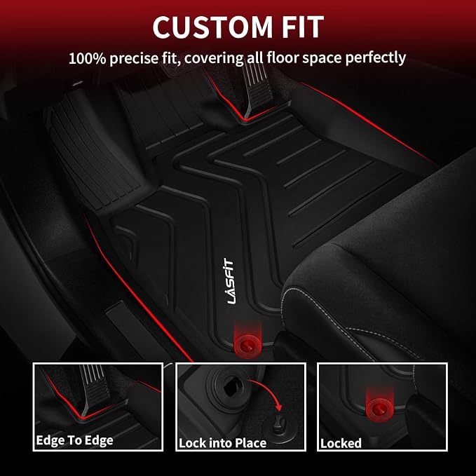 LASFIT Floor Mats for Lexus RX 2022 2021 2020 2019 2018 2017 2016 RX350 RX450h(Not for RX L), All Weather Floor Liners Custom Fit TPE Car Mats,Front & Rear Mats, Black | Not for RX350L,RX450HL, 3D Custom Fit TPE All Weather Floor Liners, Full Coverage ...