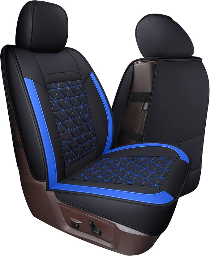 Coverado Front Seat Covers, Waterproof Front Car Seat Covers for Truck Compatible with 2002-2026 Dodge Ram 1500 2500 3500 Crew Double Mega Quad Cab(Blue)