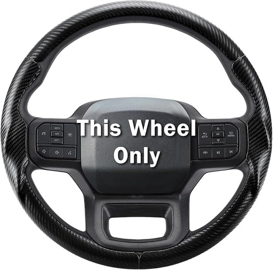 Steering Wheel Cover for Ford F150 2021-2025/ F-150 Lightning 2022-2025/ F250 F350 F450 F550 2023-2025/ Ford Expedition 2022-2024 Car Steering Wheel Cover Protector Accessories for Ford (Matte Black)