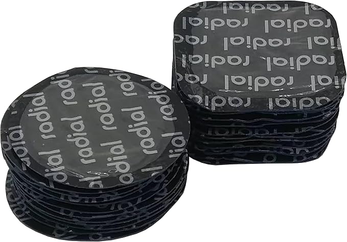 TP-MRS2b Radial Tire Patch Kit 24 pcs(Dia. 2 1/4" (57 mm) 12 pcs, and 2 1/4" x 2 1/4" (57 x 57 mm) 12 pcs in a Box)