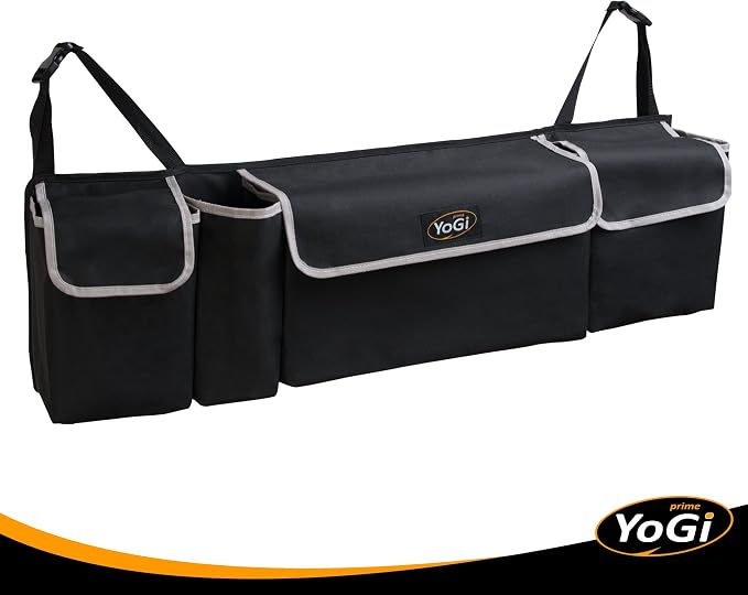 Hanging Trunk Organizer for SUV | Hanging Trunk Organizer, Waterproof, 4 Pocket Backseat Storage Solution, Easy Install, Durable and Versatile