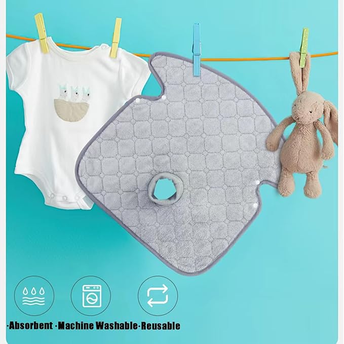 PandaEar 2 Pack Infant Car Seat Protector for Potty Training, Waterproof Piddle Pads Cover Car Seat & Stroller Protector for Babies & Toddlers, Machine Washable, Non-Slip Backing (Grey)
