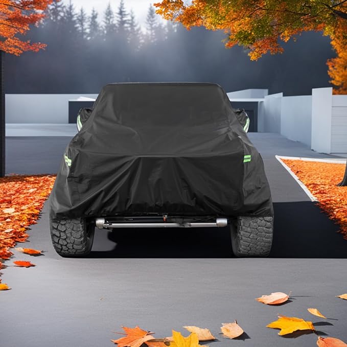 Waterproof Cover for Jeep Wrangler 2-Door with Driver Door Zipper | Jeep Wrangler 2-Door Fit，Waterproof Cover，All-Weather Protection，Driver Door Zipper，Dust & UV Resistant