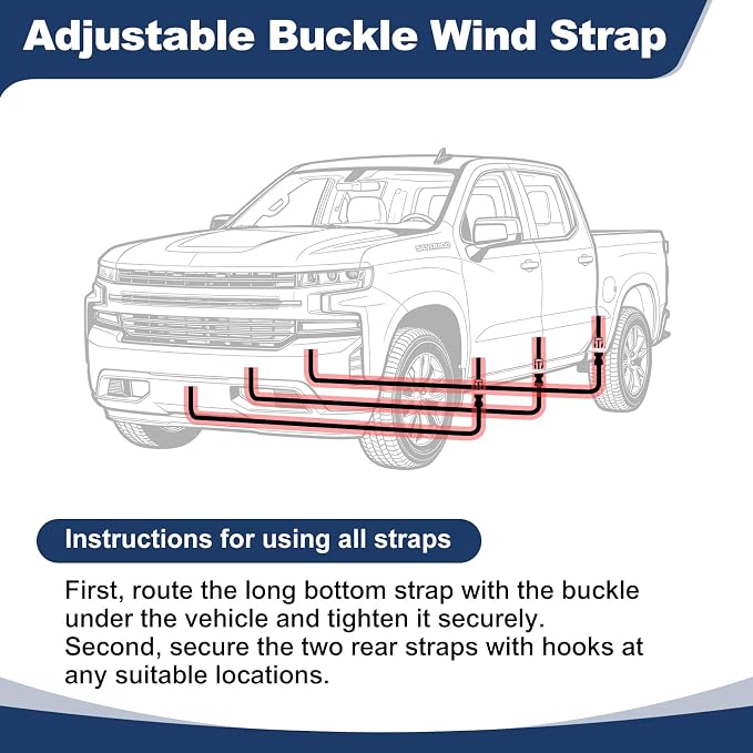 QUNSUNUS Silverado 1500 Cab Cover Regular/Extended/Crew Cab All Years Compatible with Sierra 1500,Waterproof Silverado Truck Cover with Cotton Liner, Half Car Cover with Adjustable Straps and Zipper