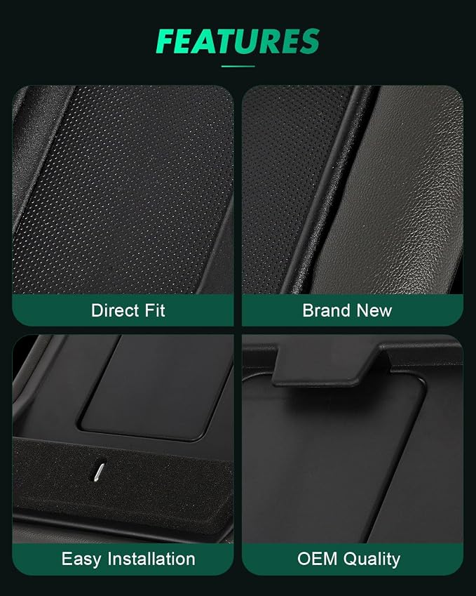SCITOO Center Console Lid Replacement Kit for 1999-2007 For Chevy Silverado, Avalanche, Suburban, For GMC Sierra, Yukon - Center Console Cover OEM 19127364, 19127365, 19127366 Dark Grey
