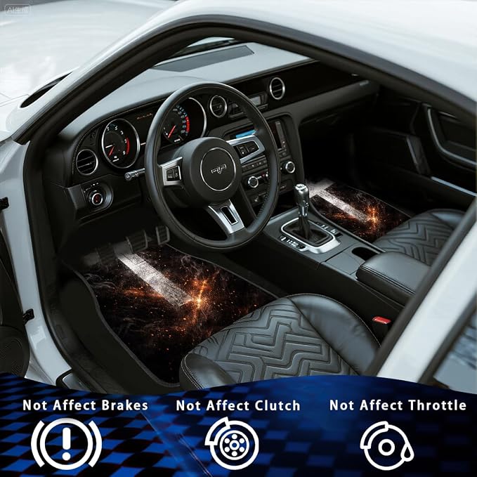 Vintage Jesus Cross Car Floor Mats Set of 4 Black Automotive Foot Mats Rugs Carpet for Car Non-Slip Auto Car Accessories Universal Fit Car Accessories for Truck
