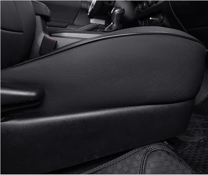 EKR Custom Fit Tacoma Car Seat Covers for Toyota Tacoma 2016 2017 2018 2019 2020 2021 2022 2023 Access Cab -Full Set,Faux Leather(Black)