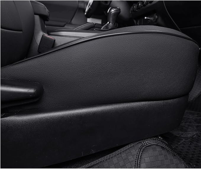 EKR Custom Fit Tacoma Car Seat Covers for Toyota Tacoma 2024 2025 2026 Xtra Cab SR -Full Set,Faux Leather(Black)