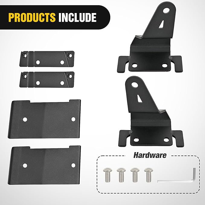 Nilight 42 inch Curved LED Light Bar Bracket Mounting Upper Windshield Roof Cab Brackets Compatible with Ford Bronco 2 Door and 4 Door 2021 2022 2023 2024