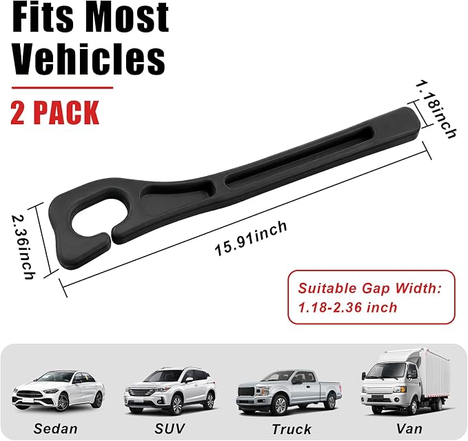 Car Seat Gap Filler Organizer 2 PCS Black Universal Seat Gap Plug Blocker Anti-Drop Console Catcher Phone Keys Storage for Car Truck SUV Auto Accessories Style1
