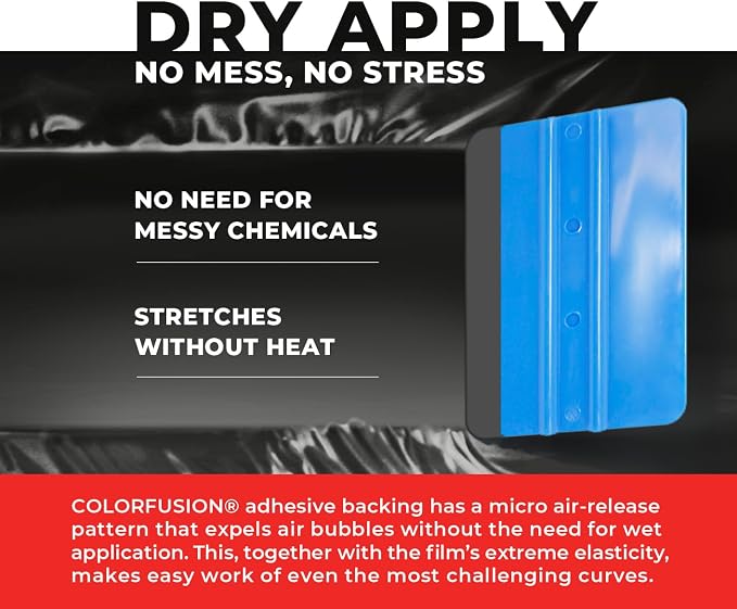 ColorFusion PPF by VViViD, Matte Stealth Midnight Black Dry Apply PPF Vinyl Car Wrap Roll 20ft x 5ft
