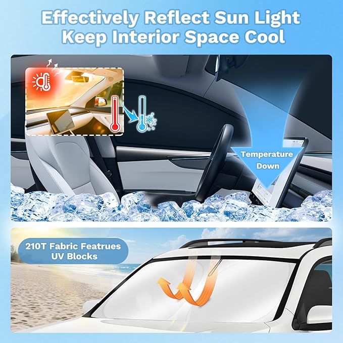 KUST Car Window Shades for Toyota Grand Highlander 2024-2025 2026 Windshield Sun Shade Side Window Cover UV Block Privacy Protection Accessories for Camping Blackout Rear Back Full Set 8PCS