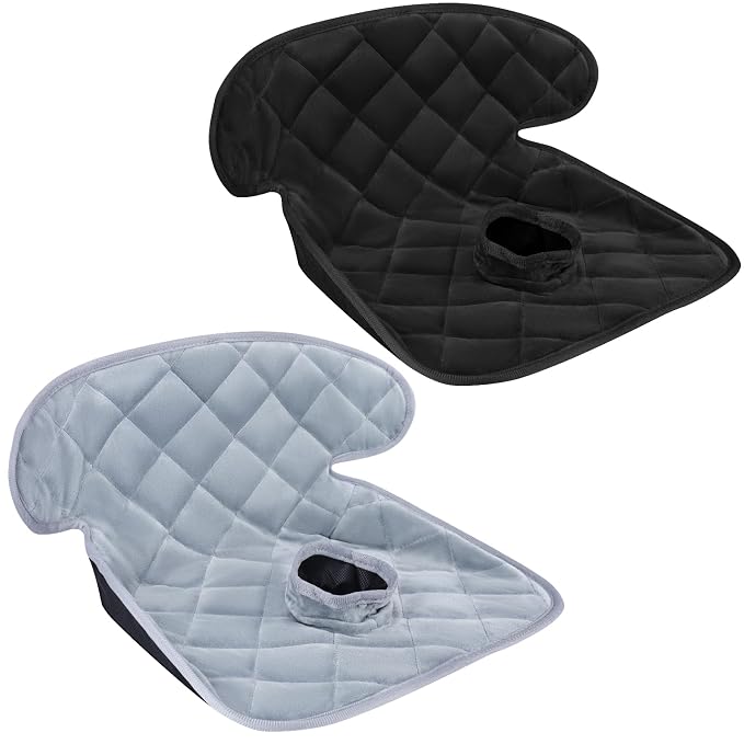 Babenest Car Seat Potty Protector Cover -Waterproof Carseat Training Liner for Baby &Toddler Shower Gift, Dry Piddle Pee Pad for Strollers & Infant Car Seats (Black+Grey, 2 Count)