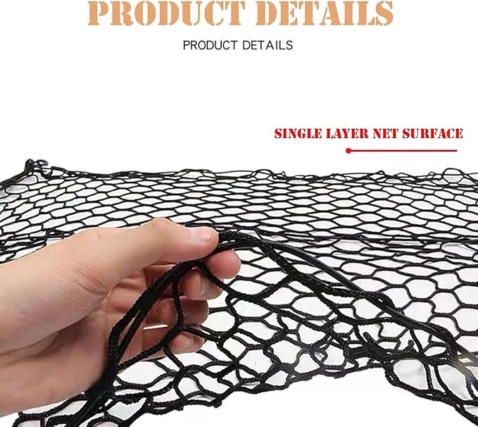 Rear Trunk Organizer Cargo Net Suitable for 2026 Toyota RAV4 Hybrid LE Limited SE Woodland Edition XLE Premium XSE Plug-ln GRSport Rear Trunk Mesh Cargo Storage Net Bag