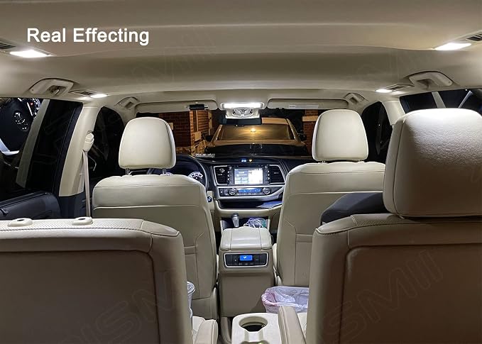 Xpismii 16 Piece 6000K White Sienna Interior LED Lights Kit Package Replacement for Toyota Sienna 2011 2012 2013 2014 2015 2016 2017 2018 2019 2020 2021, with Placement Diagram and Install Tool
