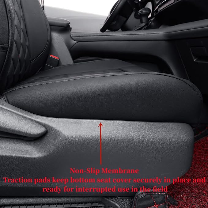 coverdream Leather Seat Covers for Toyota Sienna 2021–2026 XSE/XLE/Limited/Platinum/Woodland,7-Passenger,2nd Row w/No Leg Rest,Custom Fit Full Set Waterproof Seat Protector,Black & Diamond