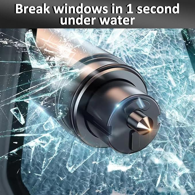 smosun Safety Hammer - Safe Hammer Glass Breaker Under Water, Car Hammer Seatbelt Cutter Window Breaker Emergency Escape Tool, Safehammer Glass Breaker for New Cars (2PCS Red)