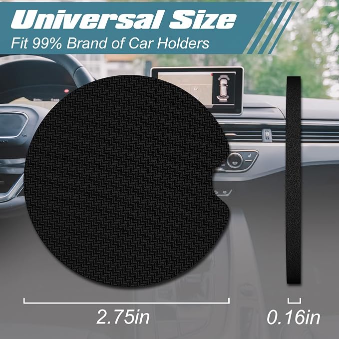 Aiawoxc Car Cup Holder Coasters, 2 Pack Universal Auto Anti Slip Insert Coaster with A Finger Notch, Cute Car Assecories for Women Men, Cup Mat for Most Interior, Watercolor Sunrise