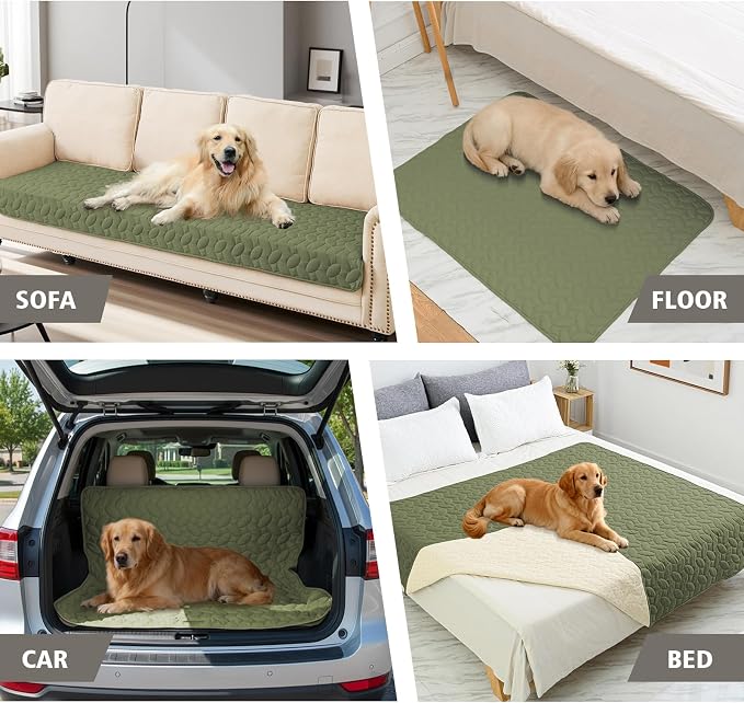 Ameritex Pet Bed Cover Dog Bed Blanket for Sofa and Furniture Waterproof New Pattern Design (40x50 Inch, Green)