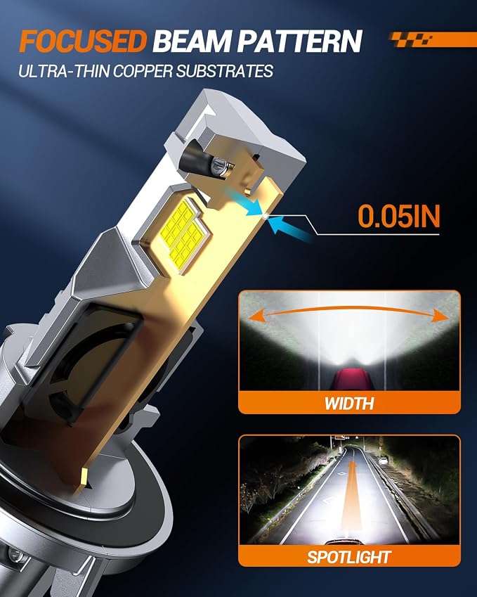 SEALIGHT S2S H13 H10 Fog Light Bulbs LED Combo for Pickups, Bright Output 9008/H13 Bulb with Cooling Fan, 1:1 Mini Size, 6500K Cool White, Plug and Play LED Bulb 9145 9140