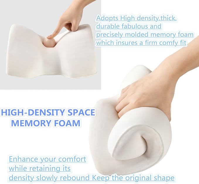 Car Neck Support Pillow Relieving Neck Fatigue Ergonomic Design 2 Pcs | Neck Pillow for 100% Soft Memory Foam