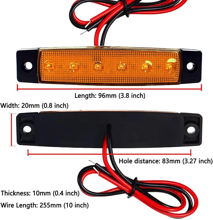 10 Pack LED Rock Strip Lights Waterproof Exterior Interior Lights Car Underglow Wheel Fender Well Lighting Kits for Golf Cart Jeep Wangler Offroad Truck Ford RV UTV ATV RZR Snowmobile (Yellow)