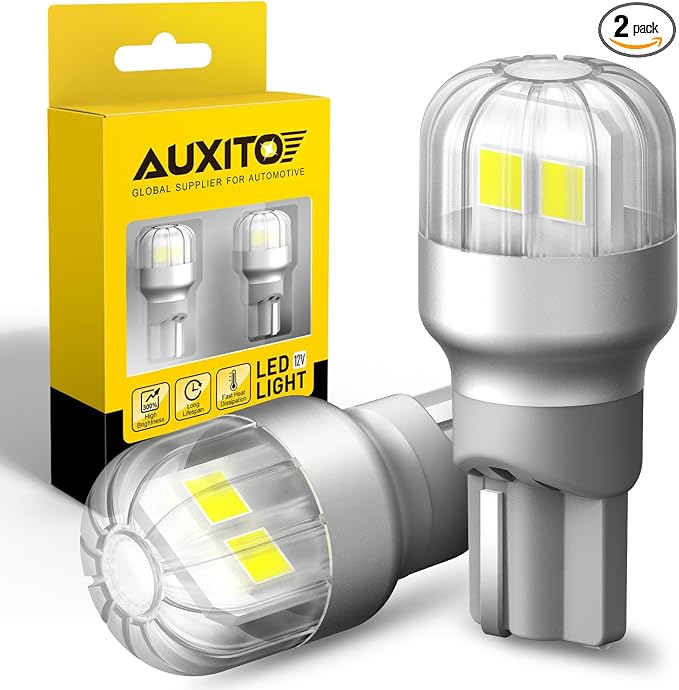 AUXITO 921 LED Bulb Reverse Light, 400% Bright 912 T15 6000K White Canbus Error Free W16W 906 904 Backup Replacement Parking Light Assemblies For Car/Trunk, Pack of 2