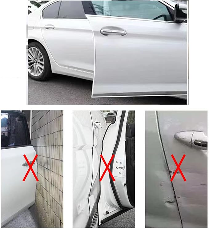 Car Door Edge Guards, White U Channel Rubber Trim Protector for Cars & Trucks, Anti-Scratch Door Edge Guard – 10Ft Length