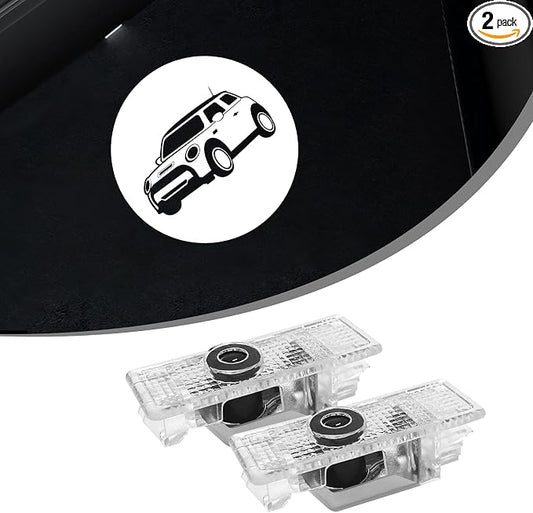 2Pcs Car Door Lights Projector for Mini Cooper/Countryman/Paceman/Sports/Clubman R55 R56 R57 R58 R59 R60 R61 F55 F56 F57 Car Accessories - Ghost Shadow Welcome LED Puddle Lights