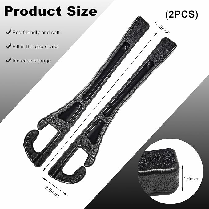 KVAEY 2PCS Car Seat Gap Filler Organizer, PU Leather Crevice Blocker Gap Plug Between Seat and Console, Universal Car SUV Truck Gap Organizer Stop Phone Wallet Keys from Dropping