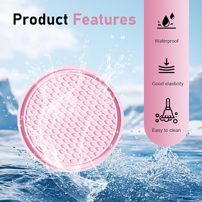 Car Cup Coaster, Universal Non-Slip Cup Holder Coasters for Car, Honeycomb Embedded Decorative Silicone Coasters, Cars Interior Decorative Accessories (Pink)