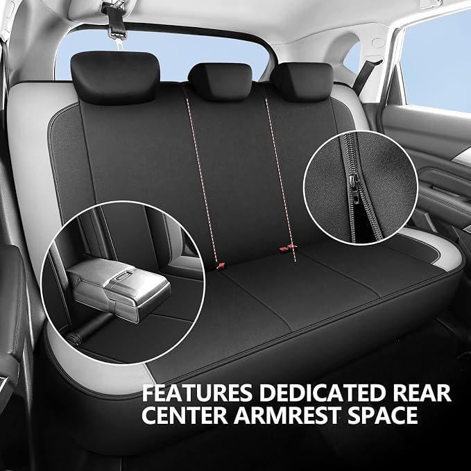 HChengkikz Full Set Neoprene Waterproof Car Seat Covers, Seat Protectors | Water Resistant Seat Protectors, Airbag Compatible, Universal Fit for Sedans, SUVs, Trucks, Vans