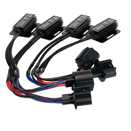 H13 9008 LED Load Resistor Adapter 50W 6Ohm Upgraded Canbus Decoder Fix Headlights Fog Light Error Code Anti-Flicker Wiring Relay Harness