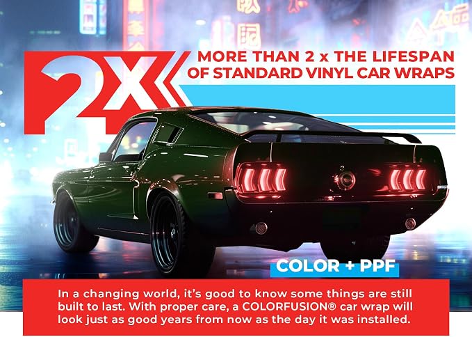 ColorFusion PPF by VViViD, Gloss Dark Olive Green Dry Apply PPF Vinyl Car Wrap Roll 10ft x 5ft