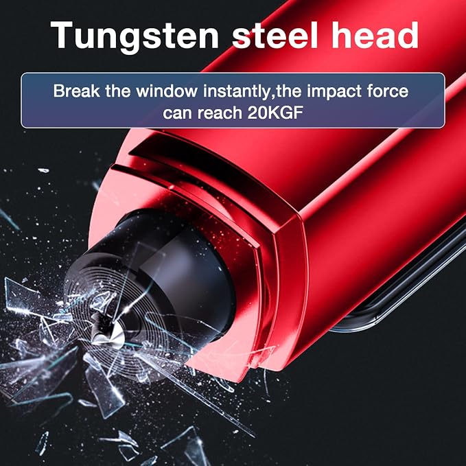 MOTORBUDDY Car Window Breaker Tool, 2-in-1 Window Breaker Seatbelt Cutter, Emergency Glass Breaker and Auto Escape Tool，Car Accessories for Women
