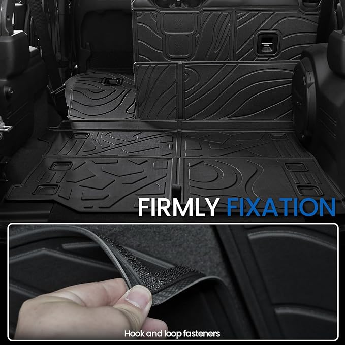 Floor Mats Set for Jeep Wrangler JL 2018-2025 2026 Unlimited 4-Door (Not fit JK/4XE/2-Door), All Weather TPE Backrest Mat Trunk Mat Cargo Liner Door Sill Guards Accessories