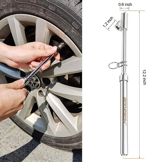 GODESON Heavy Duty Tire Pressure Gauge 10-150 PSI, Professional Dual Head Air Pressure Gauge for Truck Car Motorcycle, Accurate Reading Pen Style Tire Gauge with 1-10 Bar Range