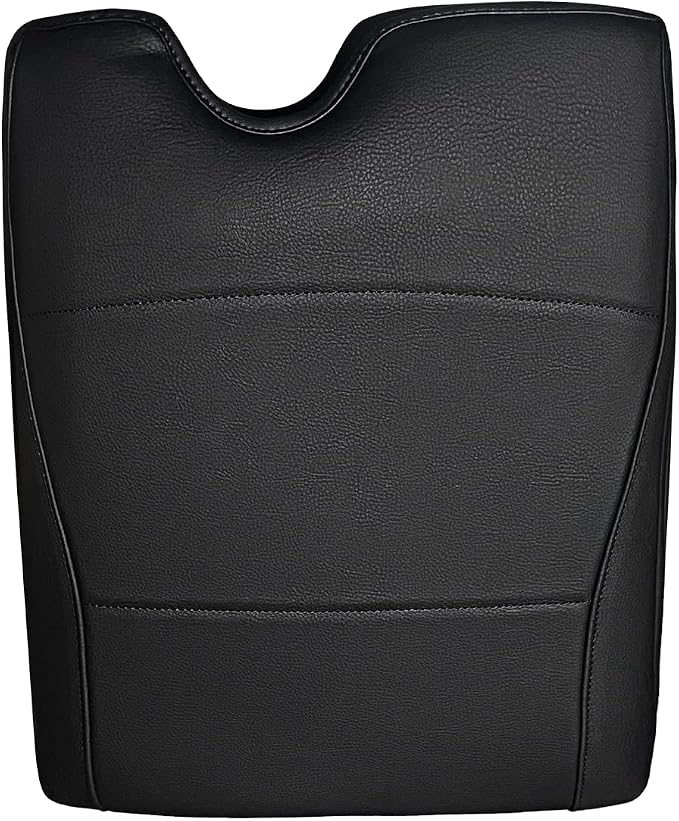 Muslogy Center Console Armrest Cover Fit for Ford F-150 F150 2015-2026 & F250 F350 F450 2017-2026 Accessories, Comfort Armrest Pad Console Lid Cushion Vegan Leather 1-Inch Extra Thick(Jump Seat ONLY)