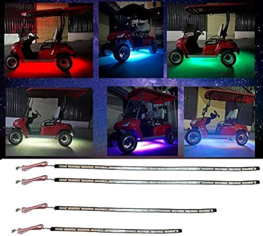 Dr.Acces Golf Cart LED Light Strip Kit Golf Cart Underglow Neon Lighting for EZGO Club Car Yamaha, 27 Modes Multi-Color Lighting