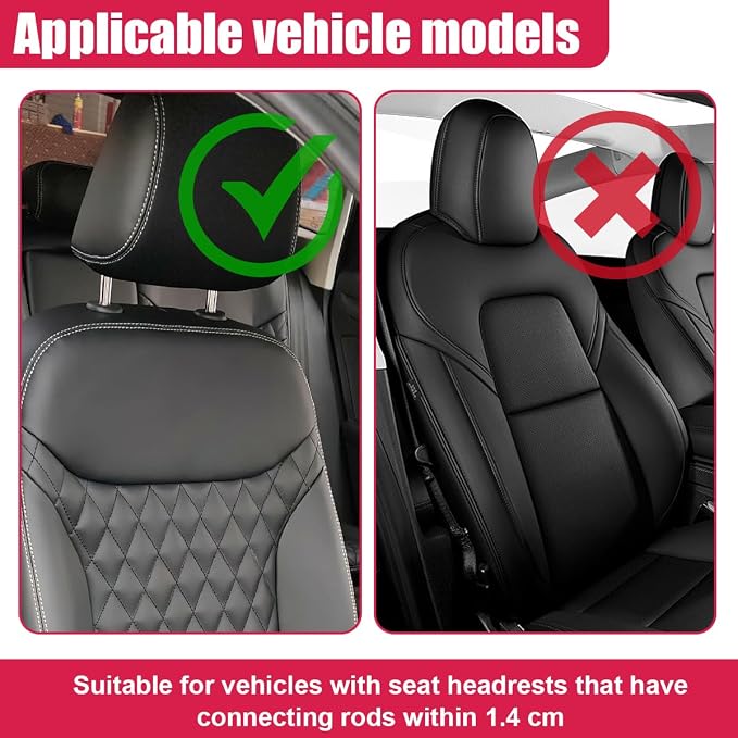 Elegant Pearl Car Seat Headrest Hook, Cute Automotive Seat Back Storage Hangers, Handbag & Purse Organizer Hook, Universal Vehicle Interior Decoration Accessories for Women Girls(2PCS)