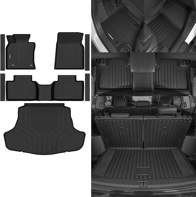 Naibeve Floor Mats for 2025-2026 Toyota Camry | All Weather Custom Fit Floor Mats, Cargo Mat, Includes Hybrid Interior Protector accessories