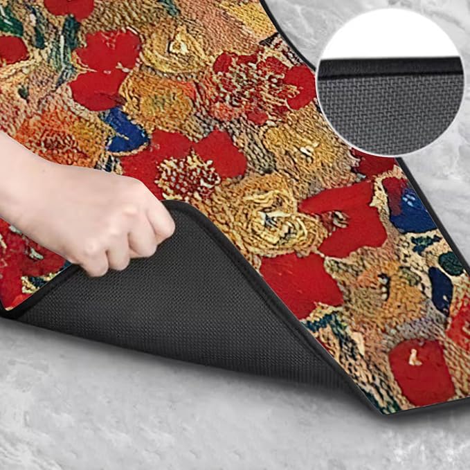 Car Floor Mats Non-Slip Automotive Floor Mats All-Weather Front Rear Car Floor Foot Mat Sets of 4 Pieces Foot Mats Rugs Carpet for Car Trucks SUV Sedans (Fangao-02)