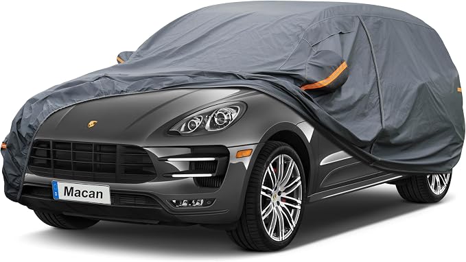GUNHYI Premium Car Cover Custom Fit Porsche Macan (2014-2026), 16 Layers Heavy Duty Car Cover Waterproof All Weather with Zipper Door for Sun Rain Snow Dust Uv Protection