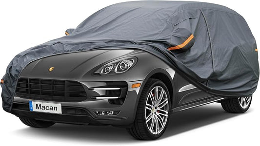 GUNHYI Premium Car Cover Custom Fit Porsche Macan (2014-2026), 16 Layers Heavy Duty Car Cover Waterproof All Weather with Zipper Door for Sun Rain Snow Dust Uv Protection