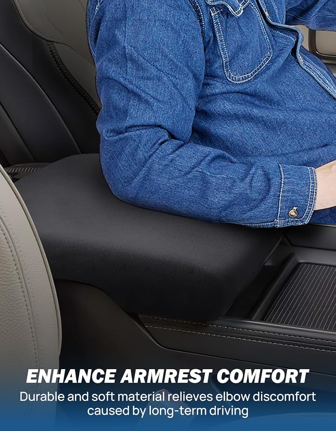 JOYTUTUS Center Console Cover Compatible with 2013-2025 2026 Ram 1500 2500 3500, Neoprene Arm Rest Armrest Cover for Car, Middle Console Cover Lid