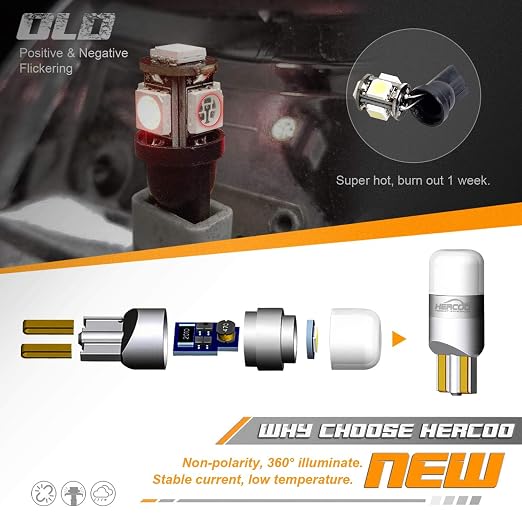 HERCOO LED License Plate Light Lens Lamp Socket Wiring Harness Black Housing Compatible with 1999-2015 F150 F250 F350 F450 F550 Super Duty Bronco Ranger Excursion Expedition